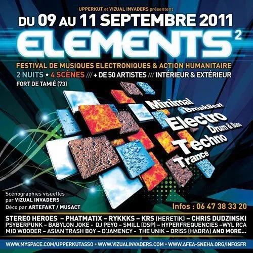 Affiche de l'édition 2011 du festival Elements.