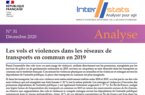 Les vols et violences dans les réseaux de transports en commun en 2019 – Interstats Analyse n°31